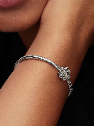 Pavé Flower Openwork Charm