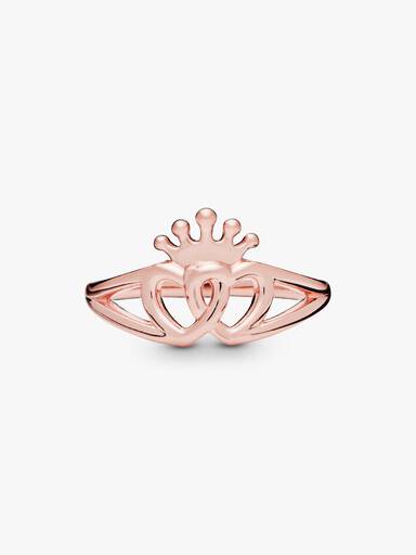 FINAL SALE - Crown & Interwined Hearts Ring