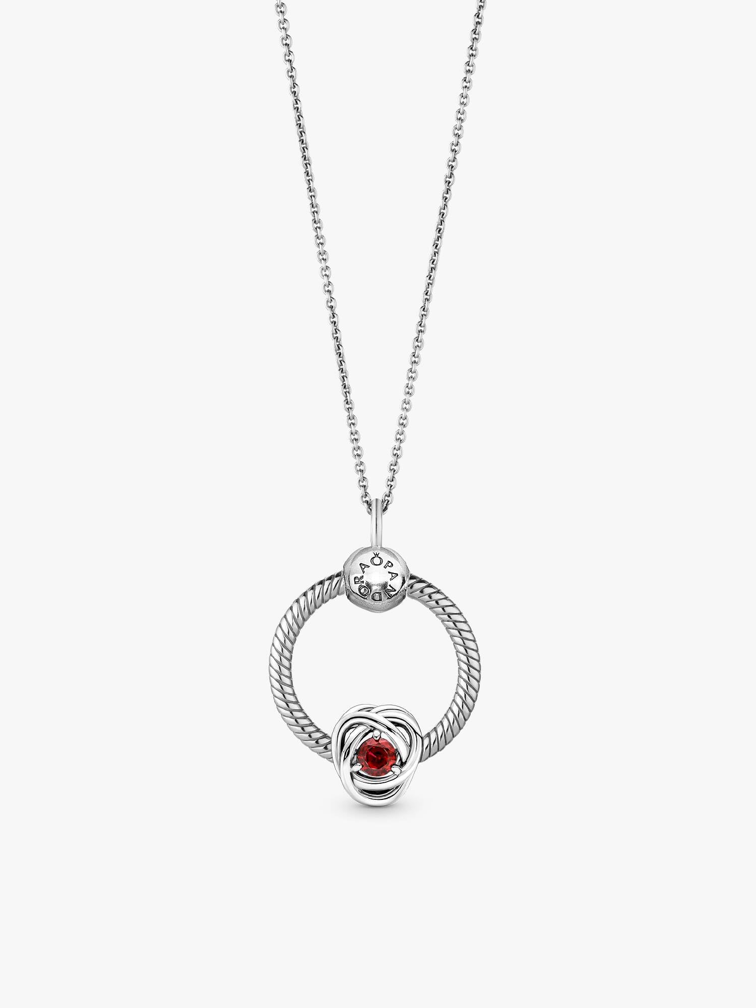 July Birthstone Eternity Circle O Pendant Set