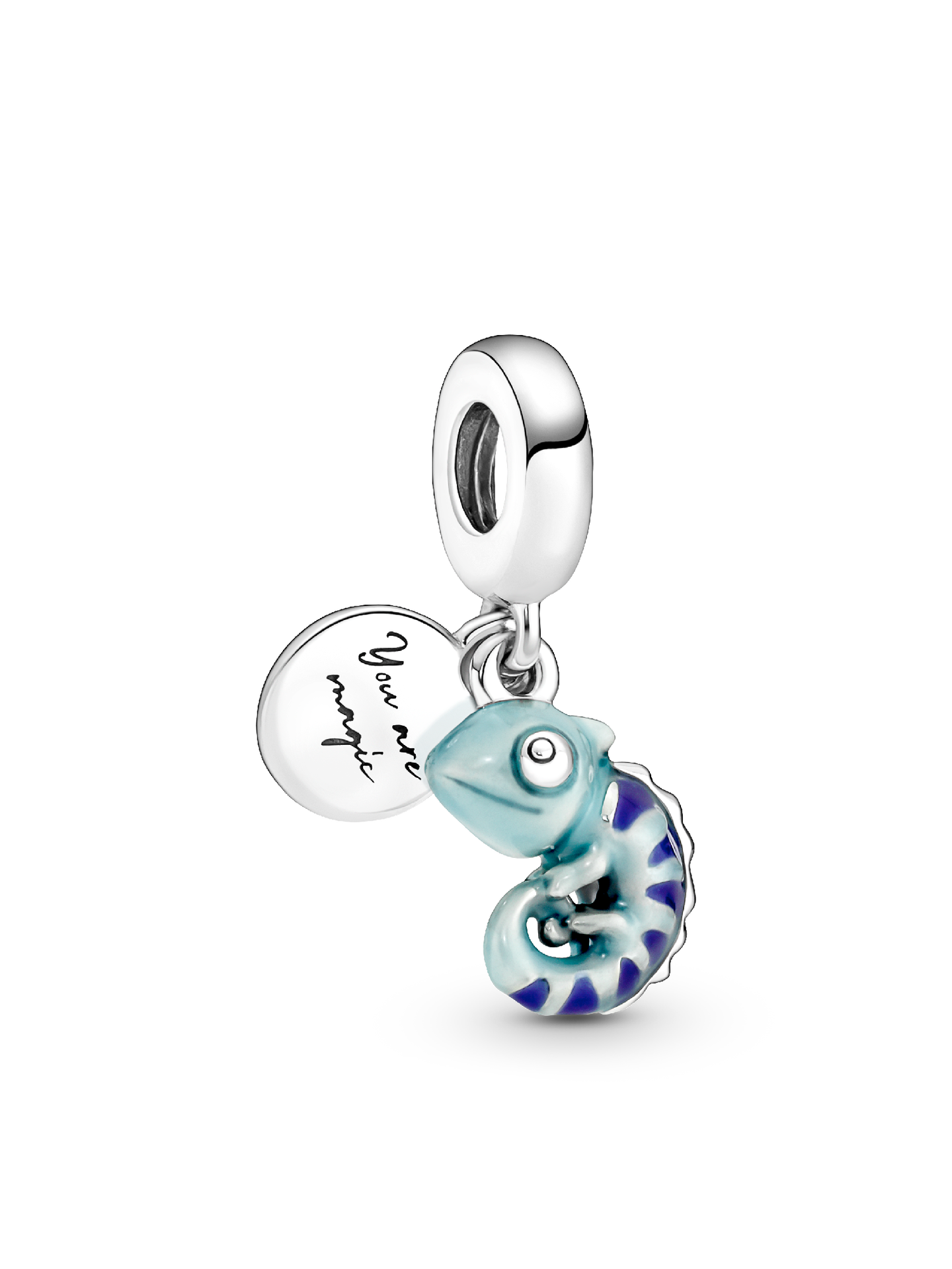 Женский шарм Pandora Color-changing Chameleon Dangle Charm, цвет: Серебро — фото 1
