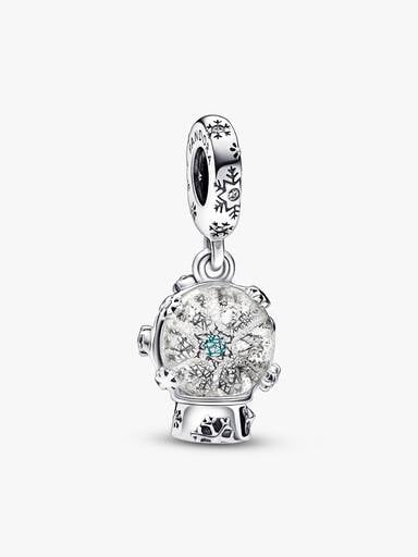 Snowflake Snow Globe Dangle Charm