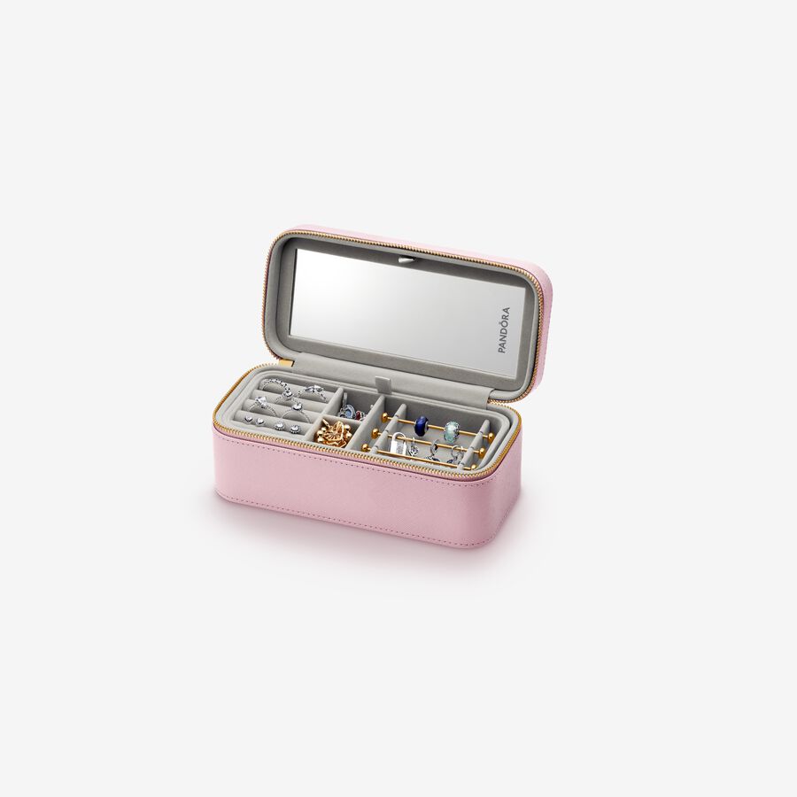 Pandora Pink Small Jewelry Box - Textile / Multicolor
