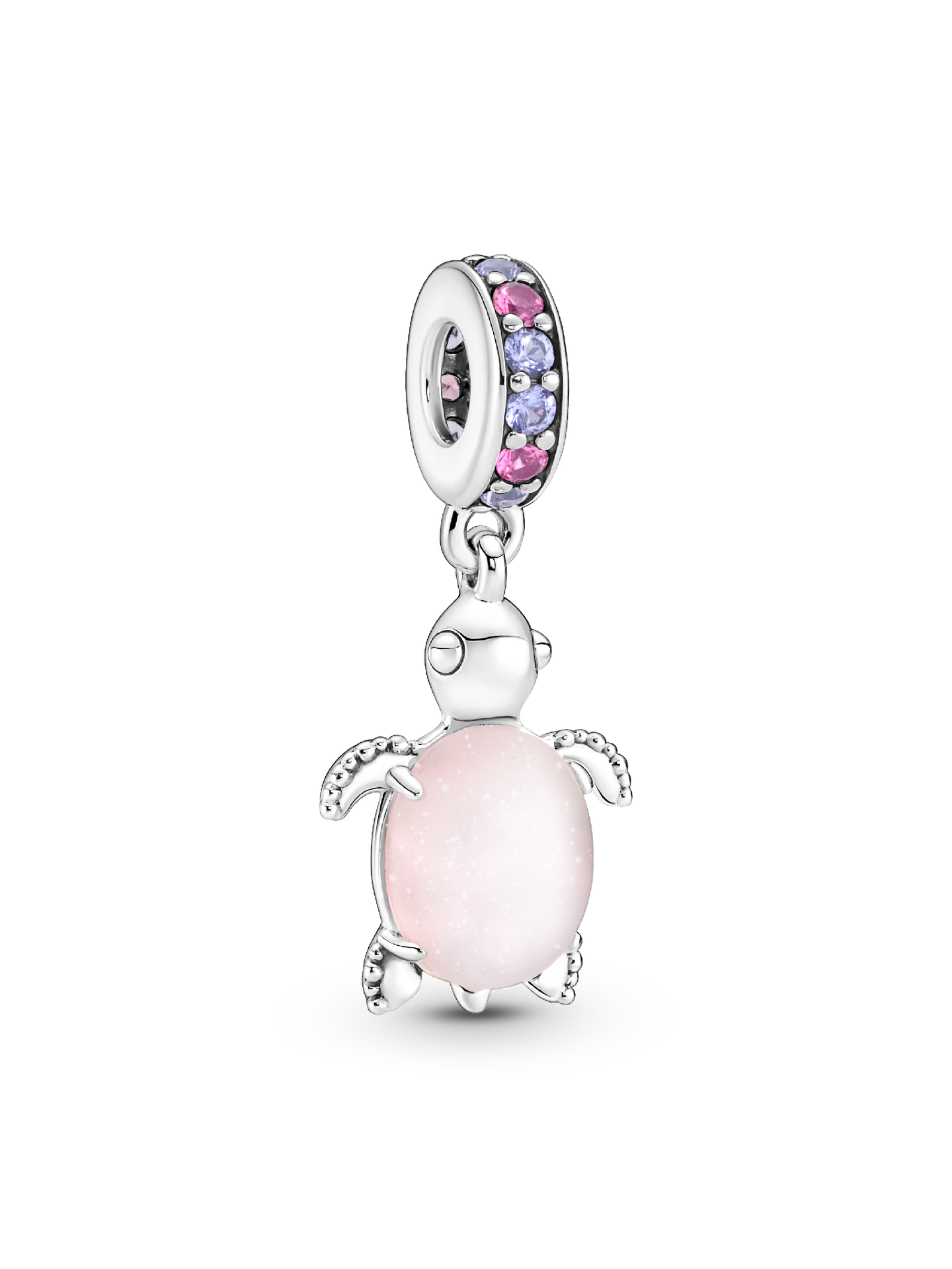 Женский шарм Pandora Murano Glass Pink Sea Turtle Dangle Charm, Sterling silver, цвет: Серебро