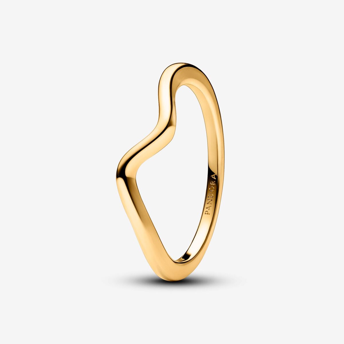 Funky Rings Pandora Polished Wave Ring | Gold plated | Pandora US