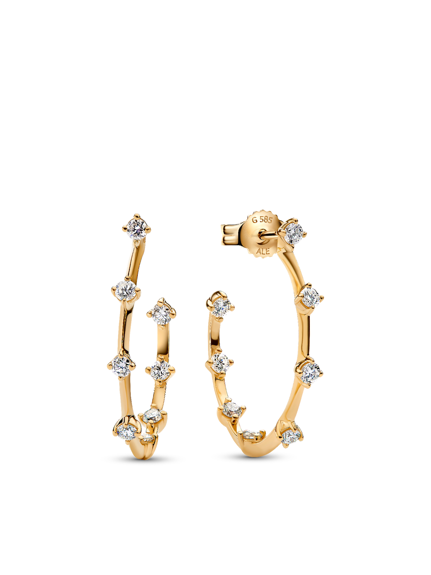 Женские серьги Pandora Era Lab-Grown Diamond Station, цвет: Золотой — фото 1