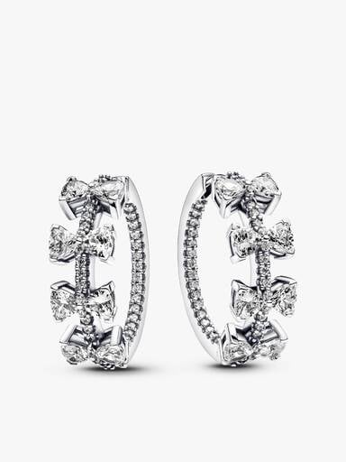 Sparkling Bow Stackable Earring Set