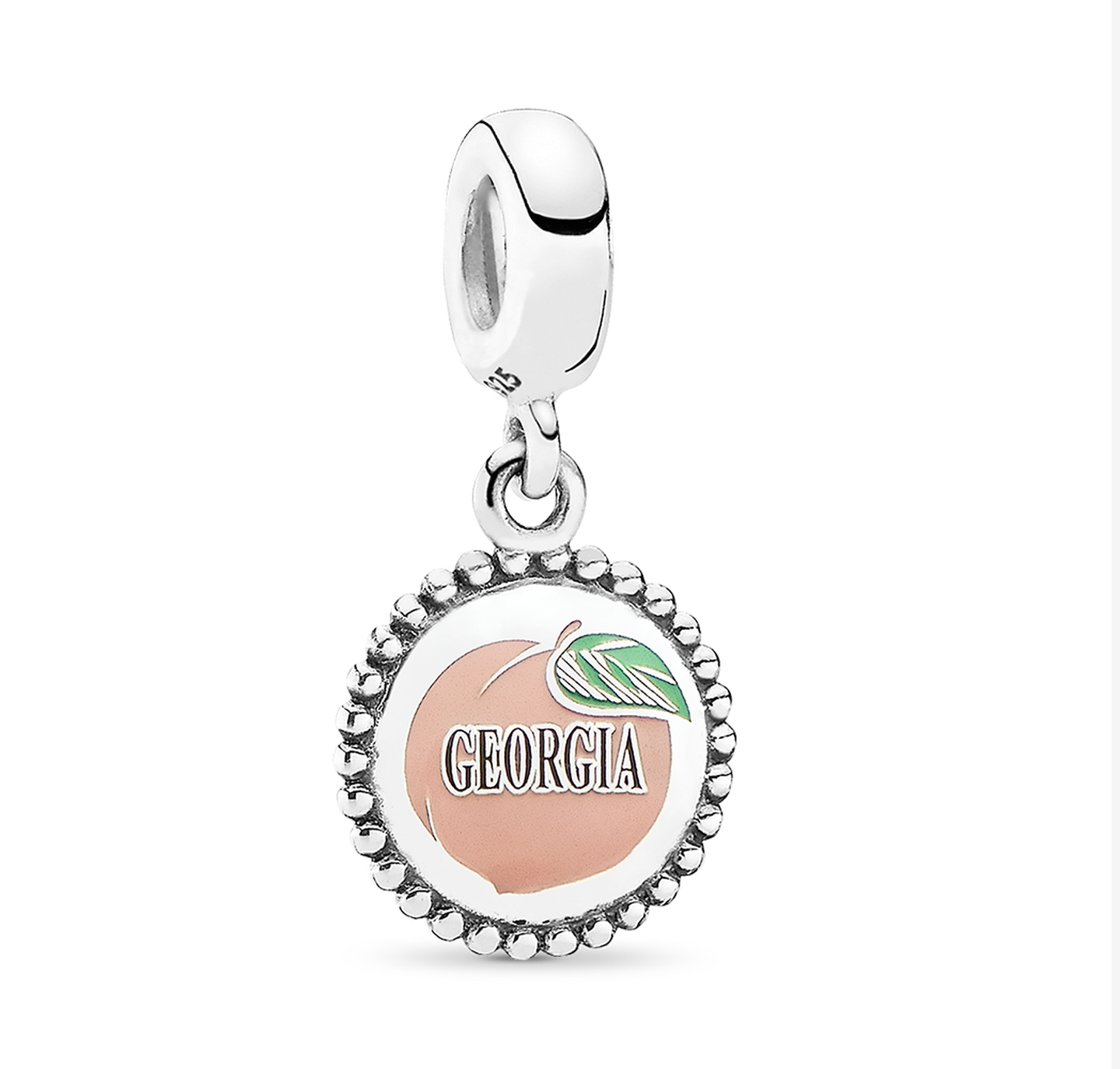 Женский шарм Pandora Georgia Dangle Charm, цвет: Серебро — фото 1