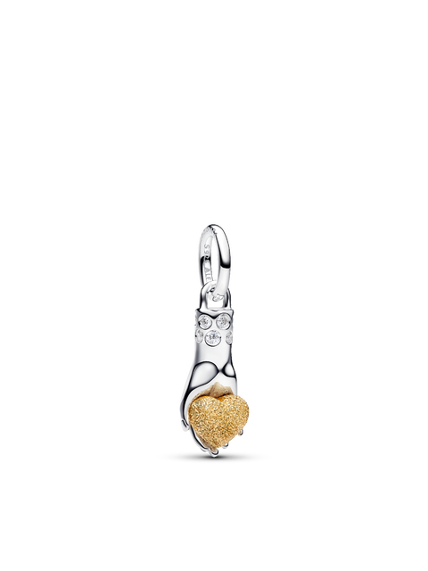 Женский шарм Pandora Pat McGrath The Hand of Love Mixed-metal Dangle Charm, цвет: Двухцветный
