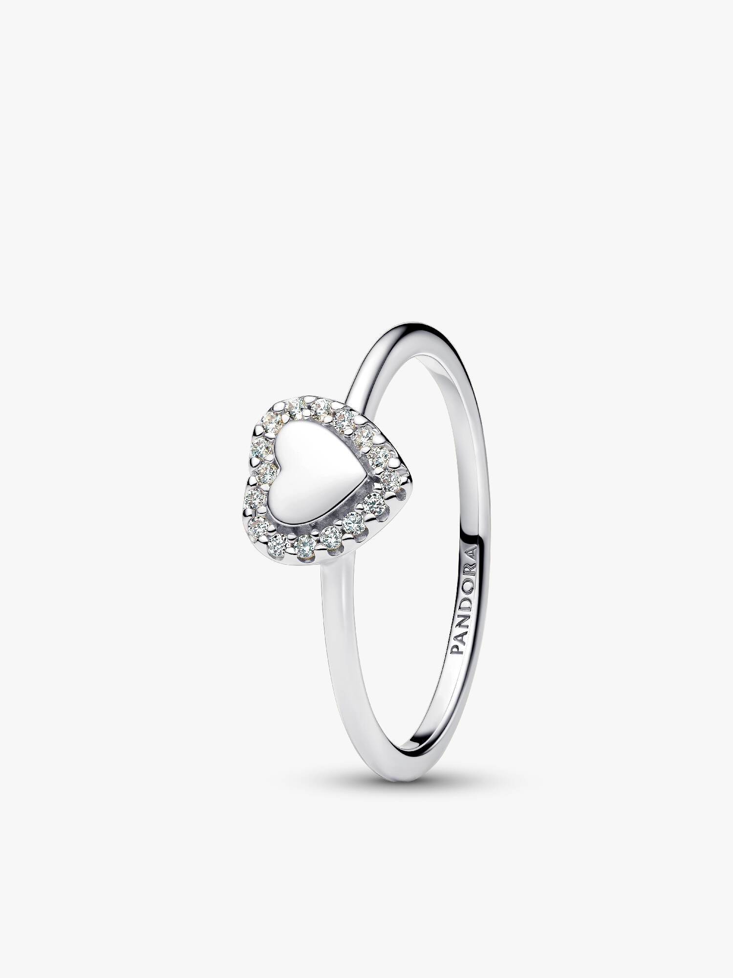 Engravable Heart Halo Ring