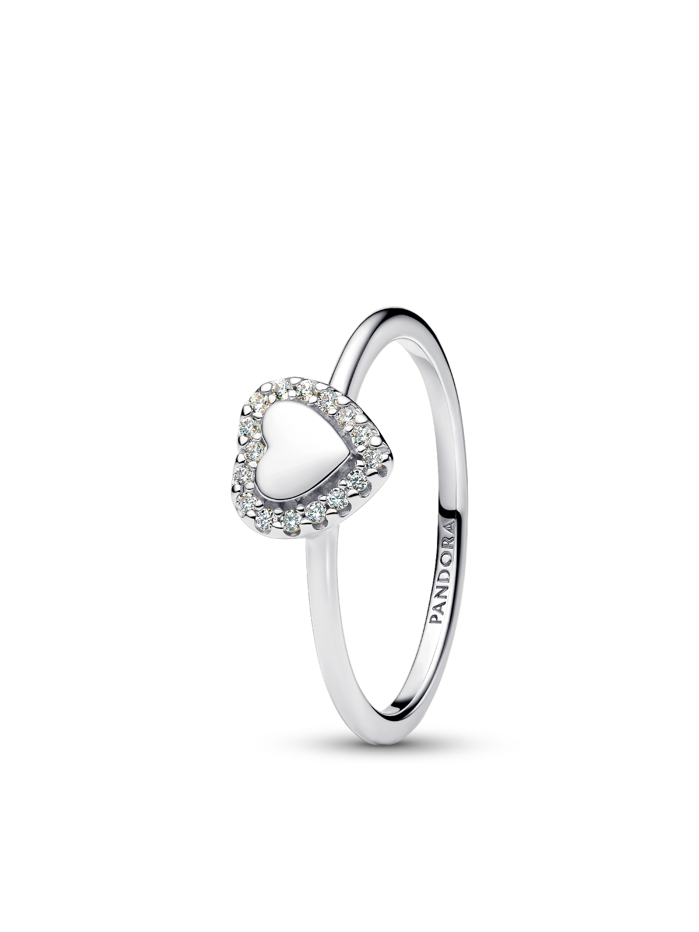 Женское кольцо Pandora Engravable Heart Halo, Sterling silver, цвет: Серебро — фото 1