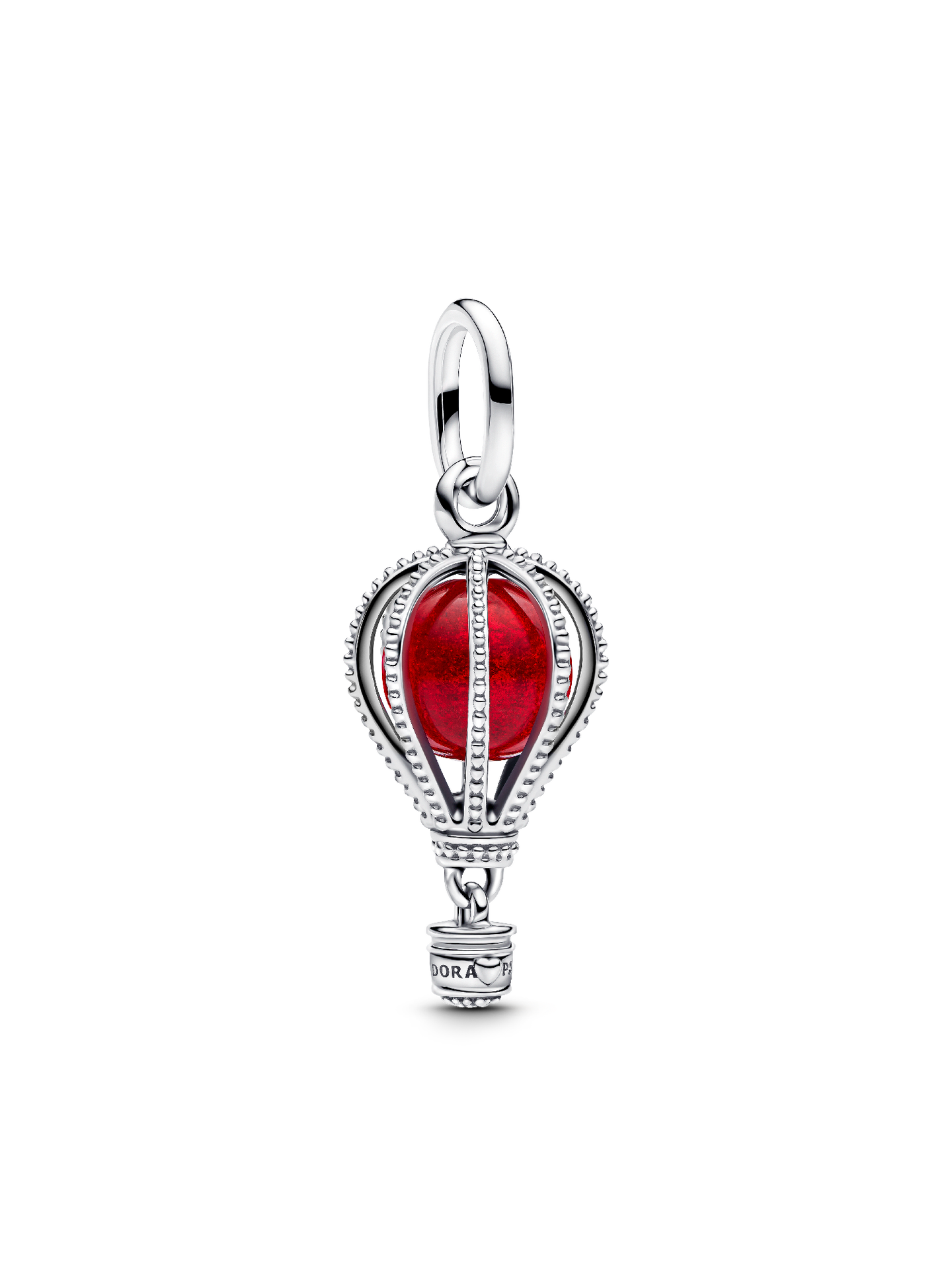 Женский шарм Pandora Hot Air Balloon Murano Glass Dangle Charm, цвет: Серебро