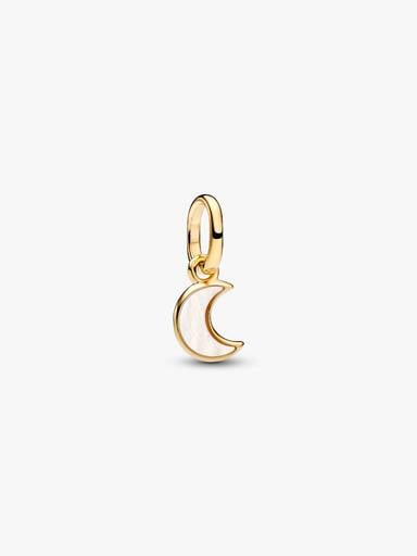 White Crescent Moon Mini Dangle Charm