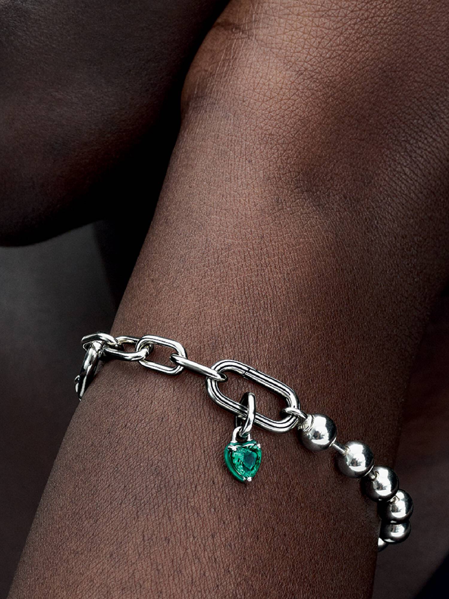 Pandora ME Green Chakra Heart Mini Dangle Charm
