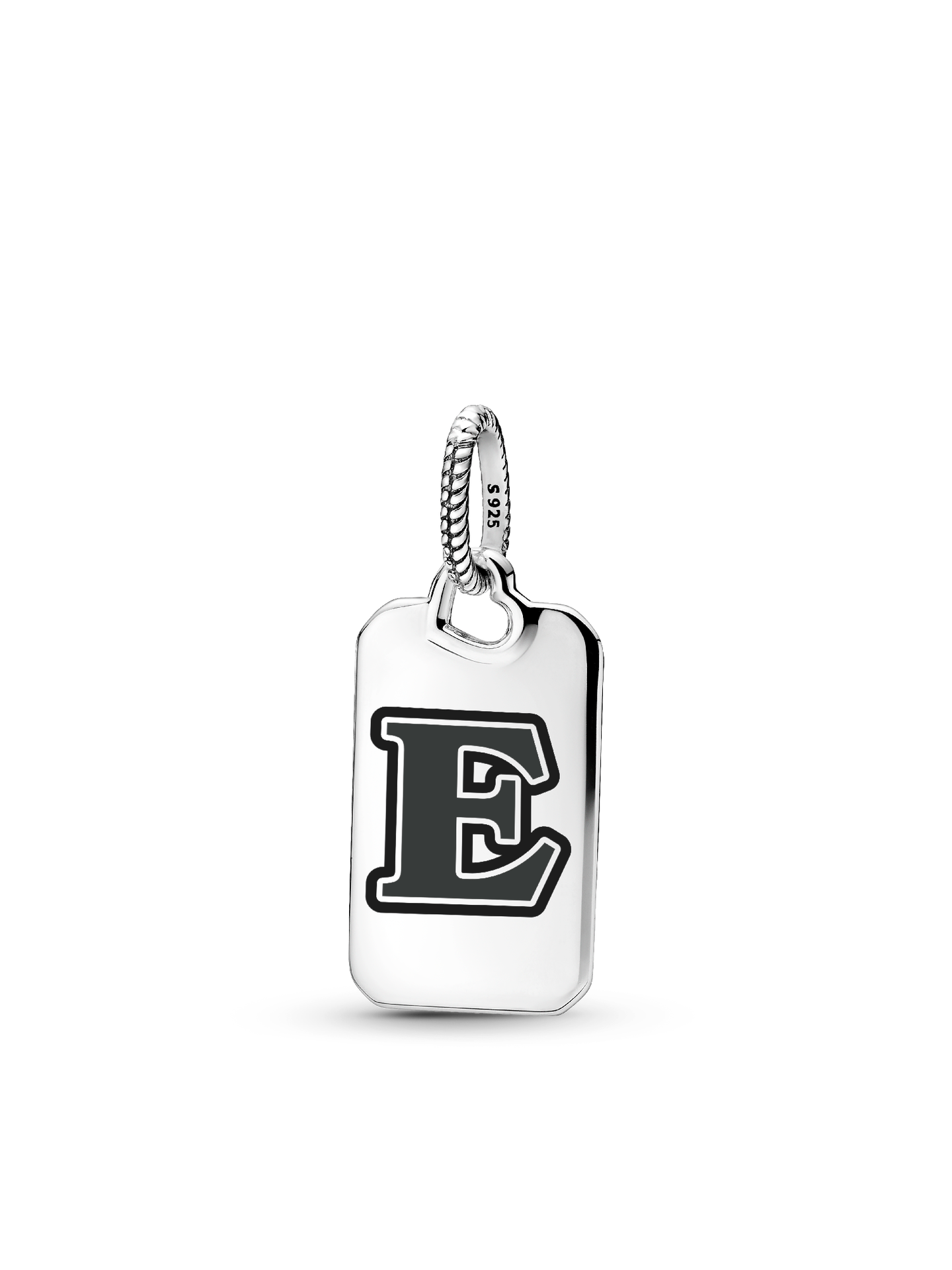 Женская подвеска Pandora Letter E Rectangle, цвет: Серебро — фото 1