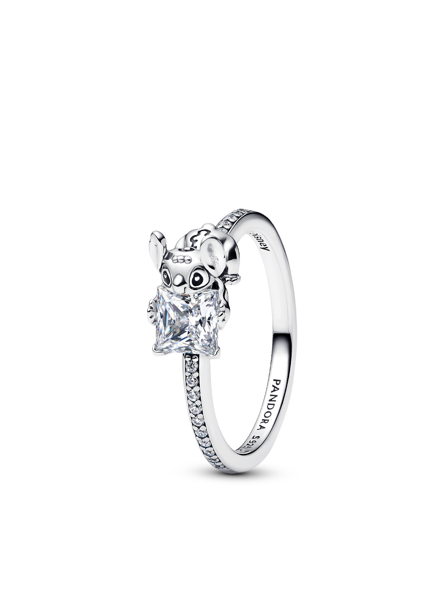Женское кольцо Pandora Disney Stitch & Stone, Sterling silver #193740C01, цвет: Серебро — фото 1