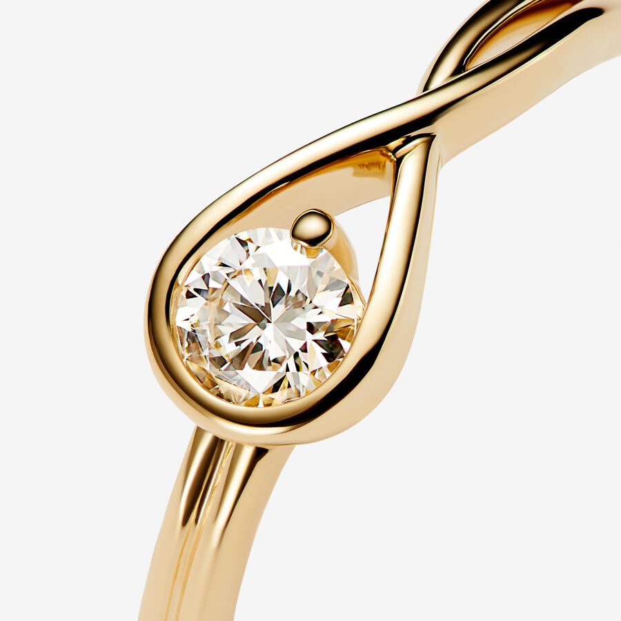 Expensive Pandora Rings Pandora Infinite 14k Gold Lab-grown Diamond Ring | Gold | Pandora US