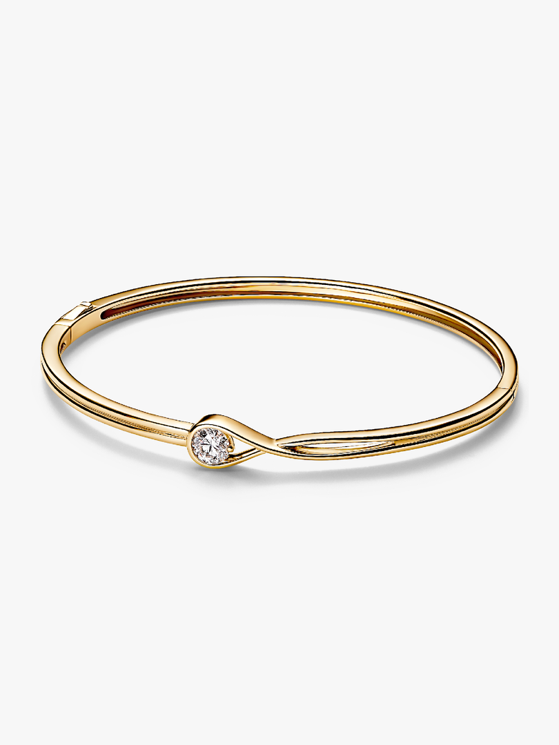 Pandora Infinite 14k Gold Lab-grown Diamond Bangle