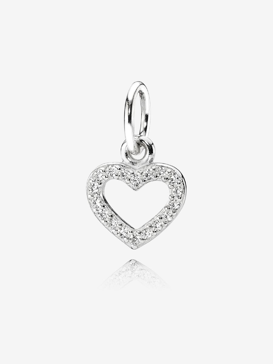 Be My Valentine Pendant, Clear CZ