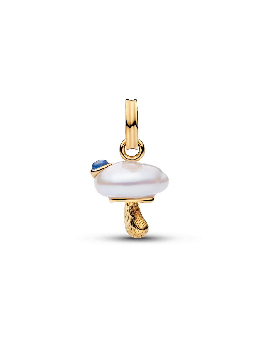 Treated Freshwater Cultured Baroque Pearl Mushroom Dangle Charm