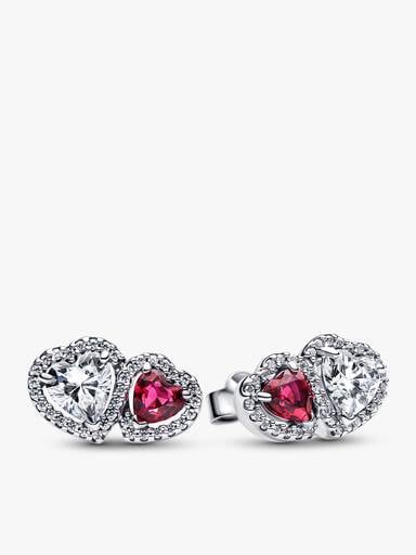 Sterling Silver Halo Hearts Gift Set