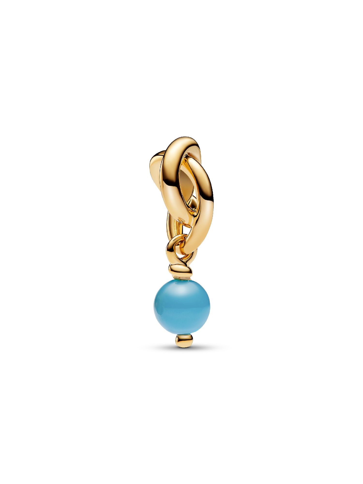 December Turqoise Blue Eternity Circle Dangle Charm