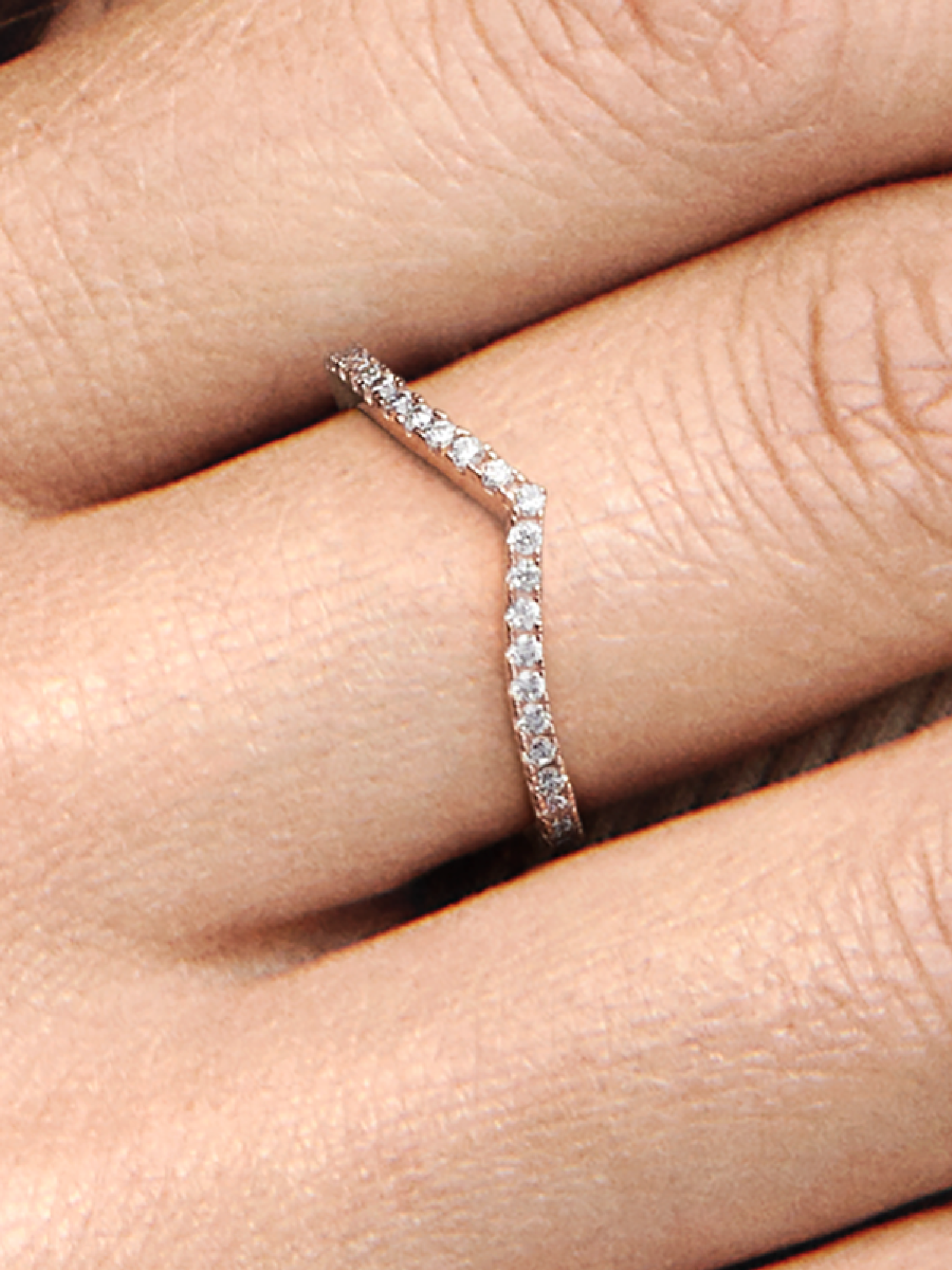 Женское кольцо Pandora Sparkling Wishbone, Rose gold plated, цвет: Покрытие розовым золотом — фото 3