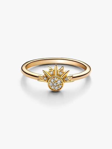Celestial Sparkling Sun Ring