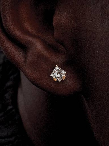 FINAL SALE - Pandora Nova 14k Gold Lab-grown Diamond Earrings
