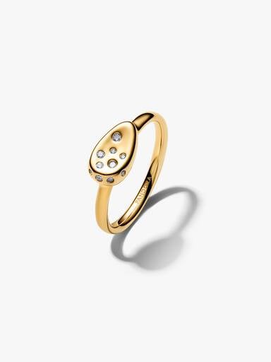 Medium Stone-Set Oval Signet Ring