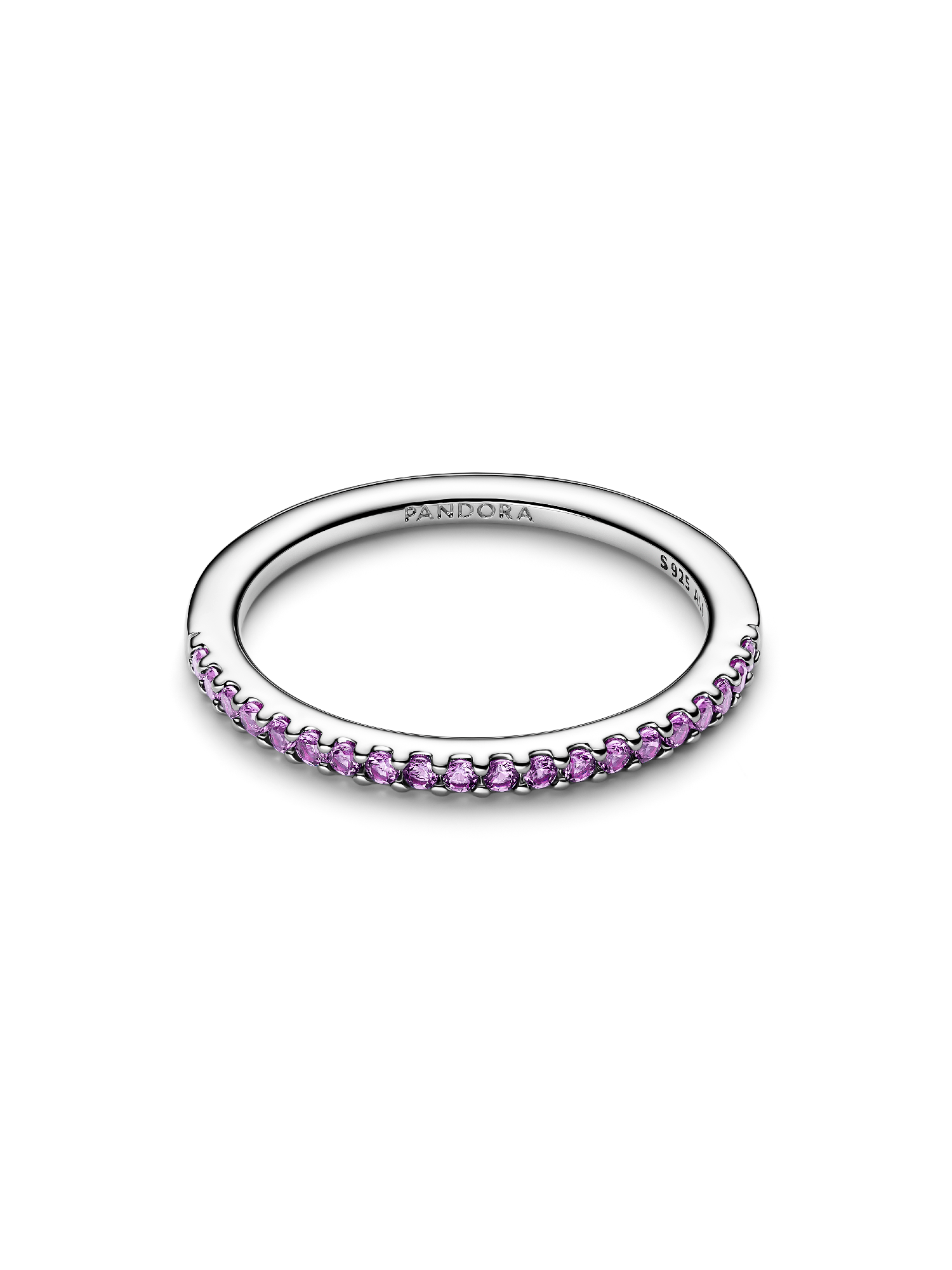 Sparkling Purple Half-Eternity Band Ring
