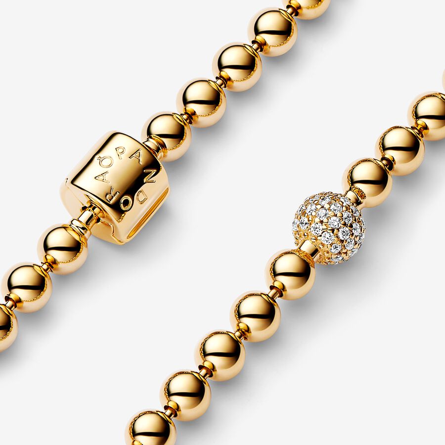 Gold Beaded String Bracelet Gold Bead Bracelet String Bracelet Best Friend  Gifts, Gift for Her 