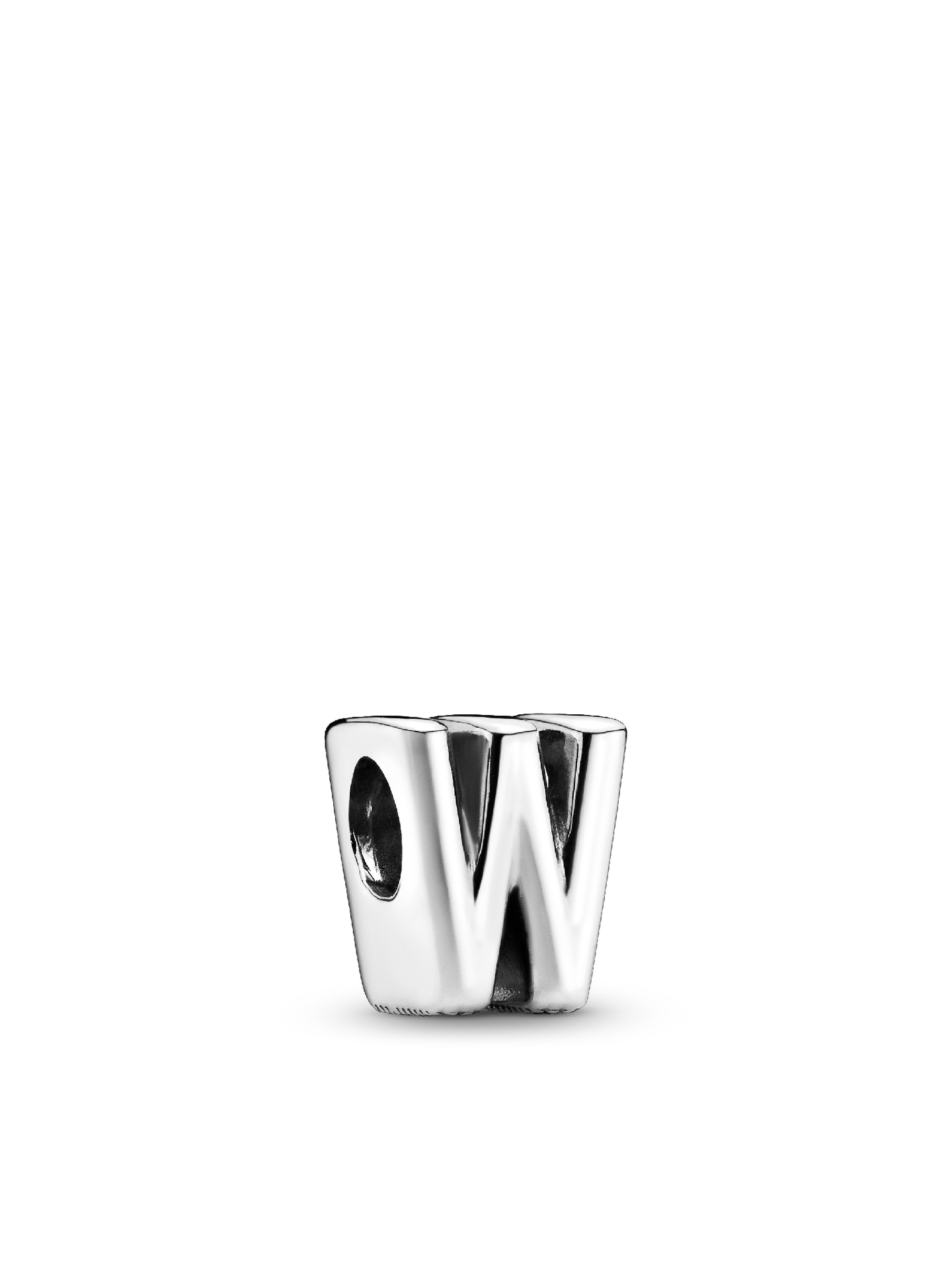Женский шарм Pandora Letter W Alphabet Charm, Sterling silver, цвет: Серебро — фото 1