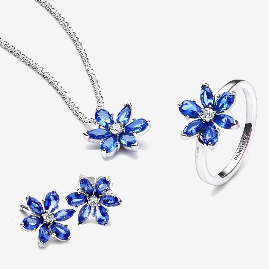 Sparkling Blue Herbarium Cluster Jewellery Set image number 0