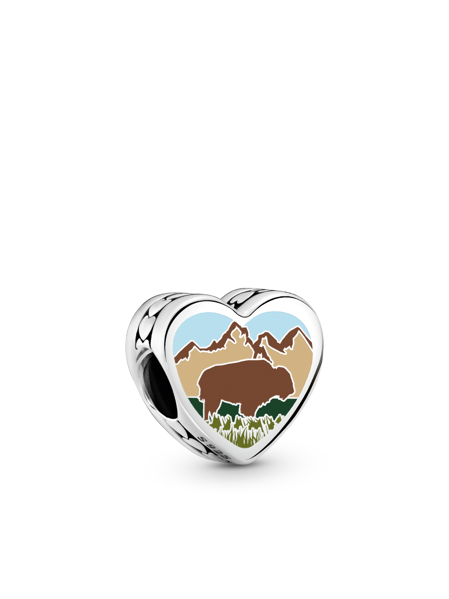 Женский шарм Pandora North Dakota Heart Charm, цвет: Серебро — фото 1