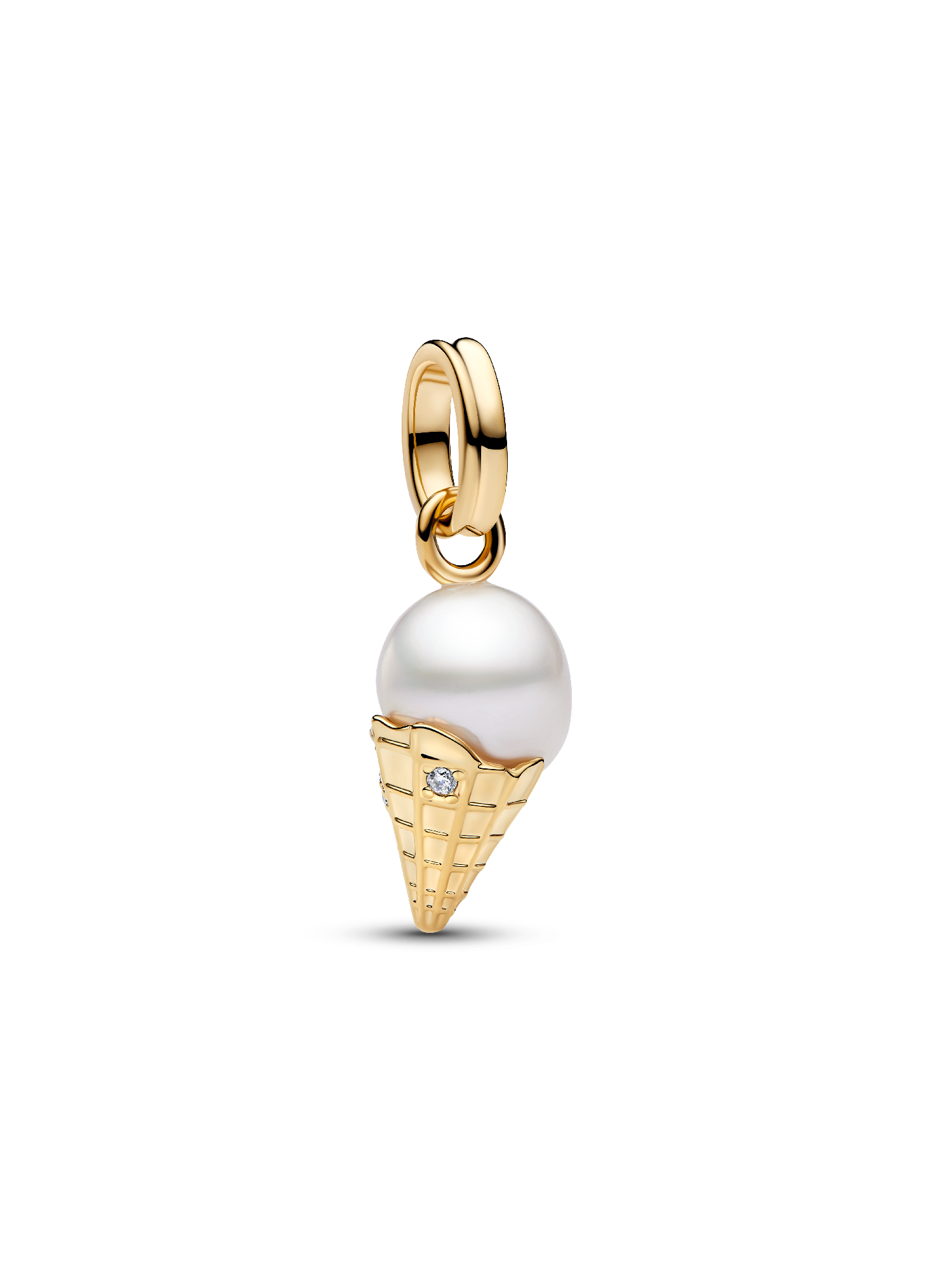 Treated Freshwater Cultured Baroque Pearl Ice Cream Dangle Charm