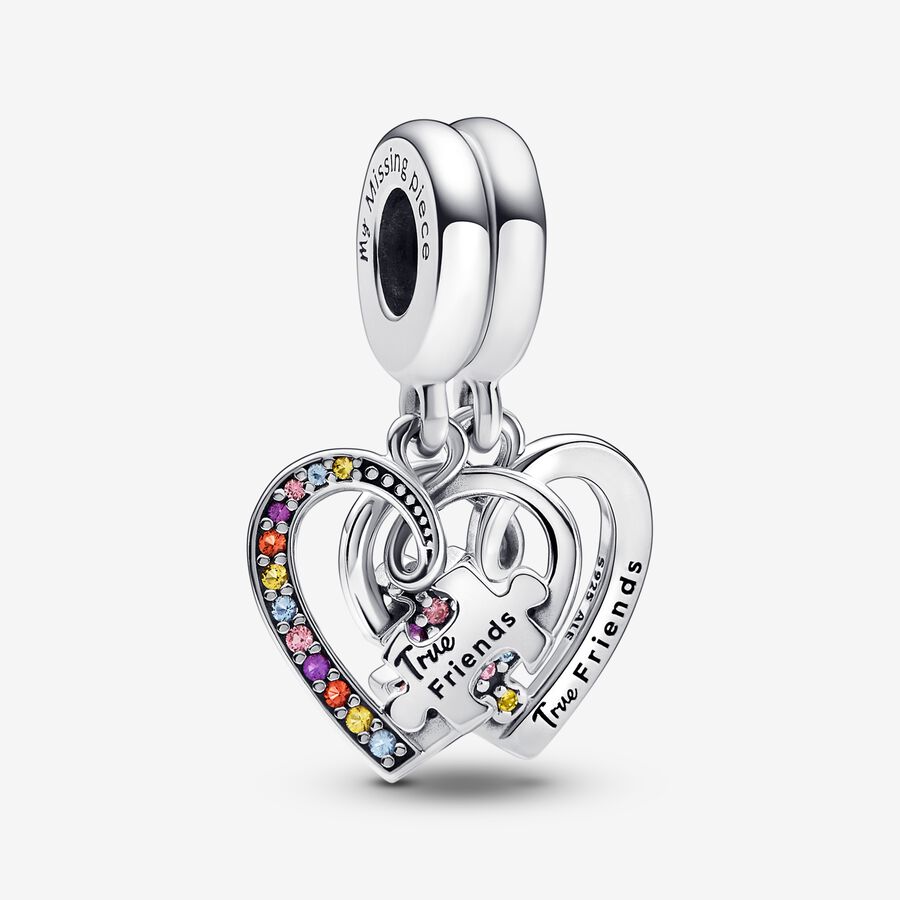 ting form Ambitiøs Puzzle Piece Hearts Splittable Friendship Dangle Charm | Sterling silver |  Pandora US