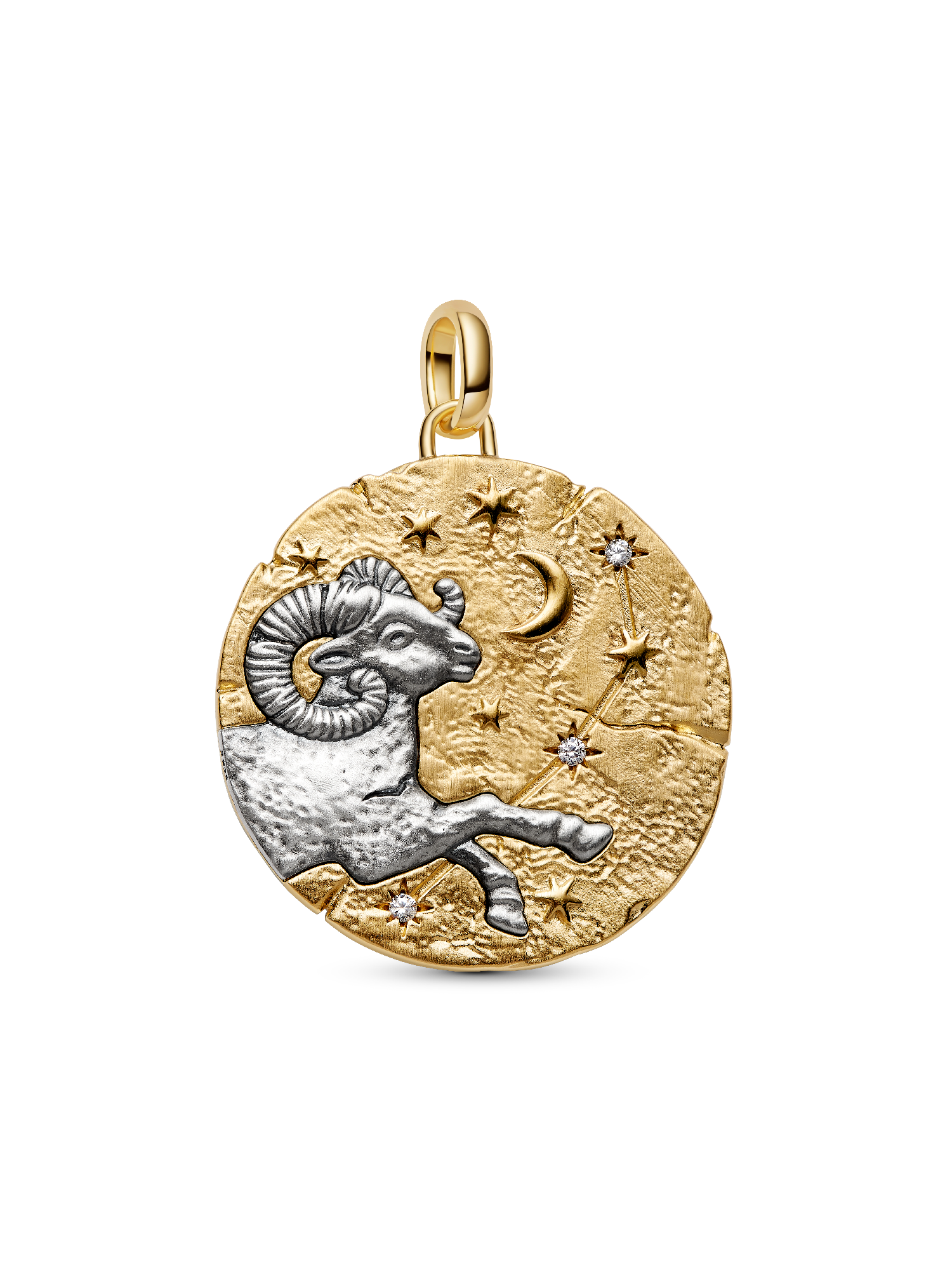 Aries Zodiac Oversized Medallion Charm
