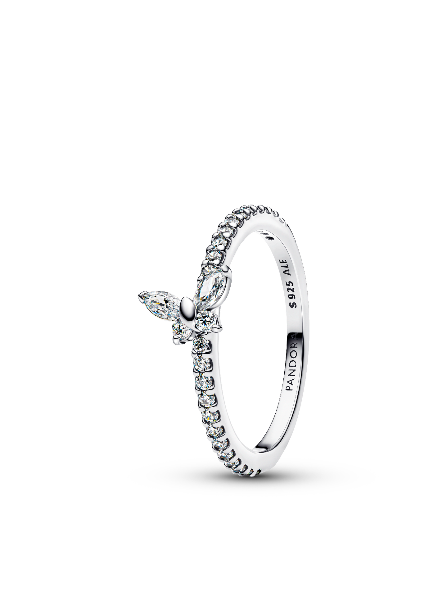 Женское кольцо Pandora Sparkling Butterfly, Sterling silver #194269C03, цвет: Серебро — фото 1