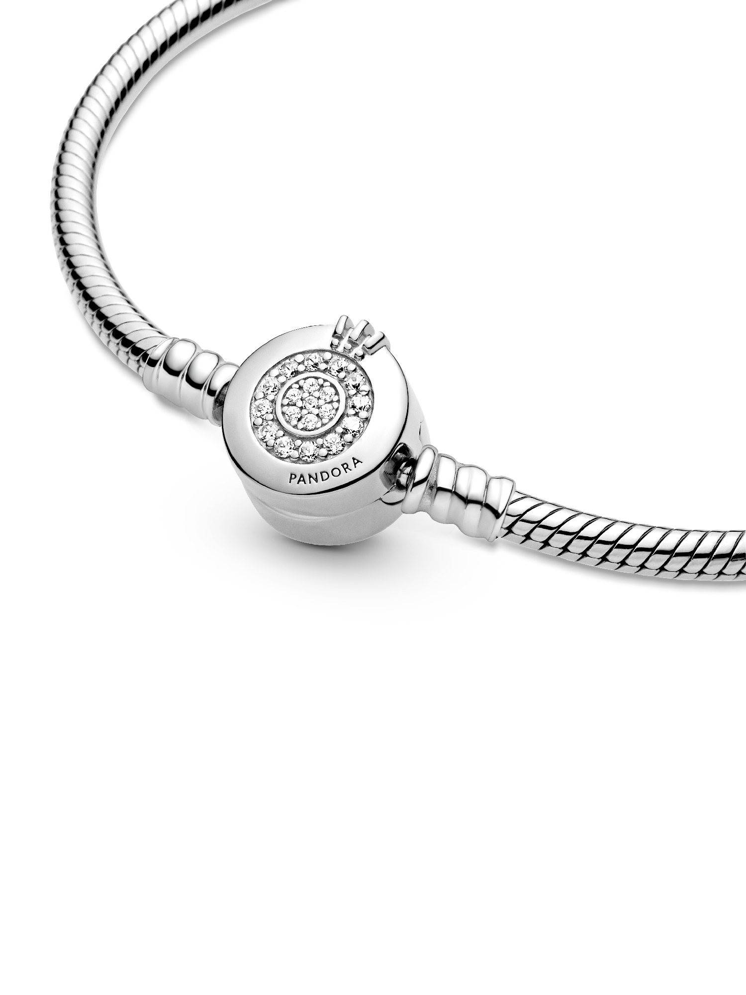 Pandora Moments Sparkling Crown O Snake Chain Bracelet