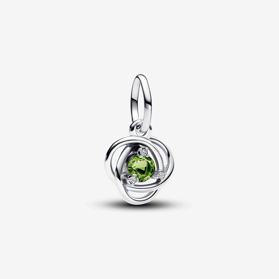 August Spring Green Eternity Circle Dangle Charm image number 0