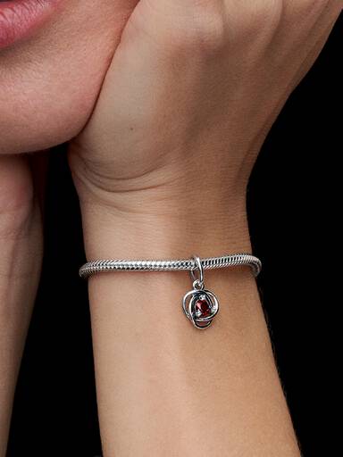 FINAL SALE - Red Eternity Circle Dangle Charm
