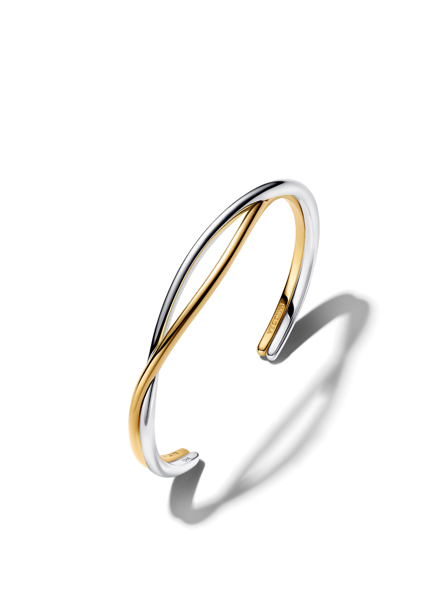 Женский браслет Pandora Entwined Two-Tone Open, цвет: Двухцветный — фото 1
