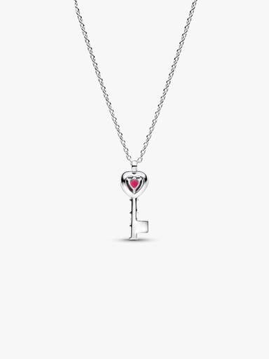Elevated Heart Key Collier Necklace