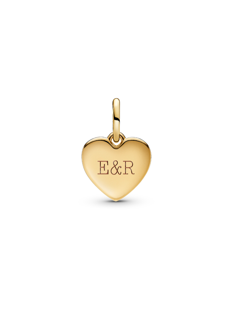 Engravable Love Heart Dangle Charm