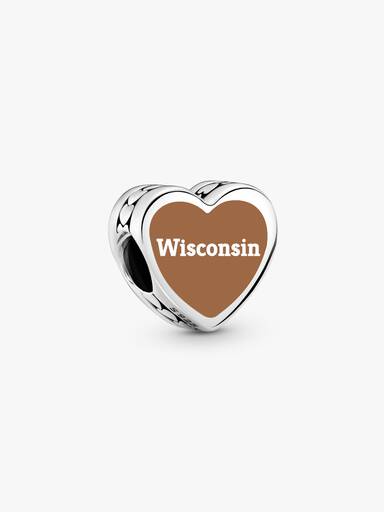 Wisconsin Heart Charm