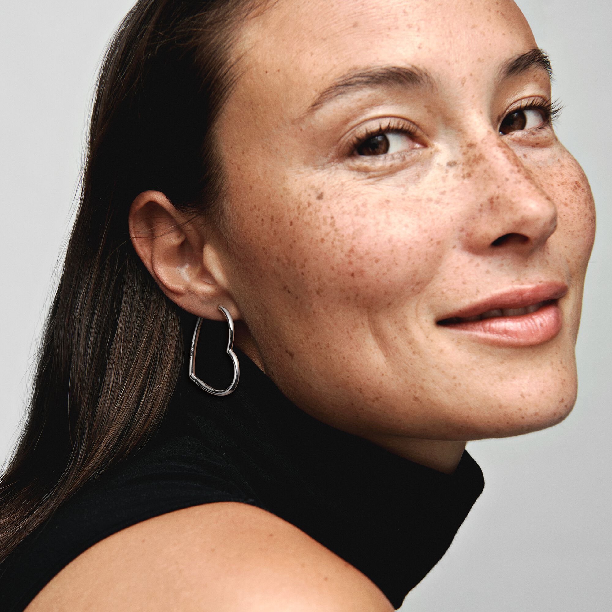 Asymmetric Hearts of Love Hoop Earrings 