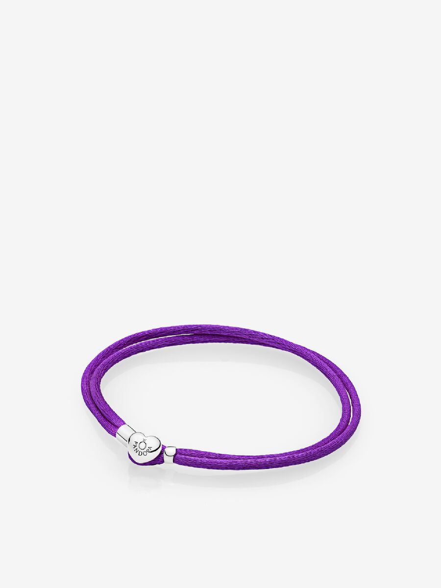 Fabric Cord Bracelet, Purple
