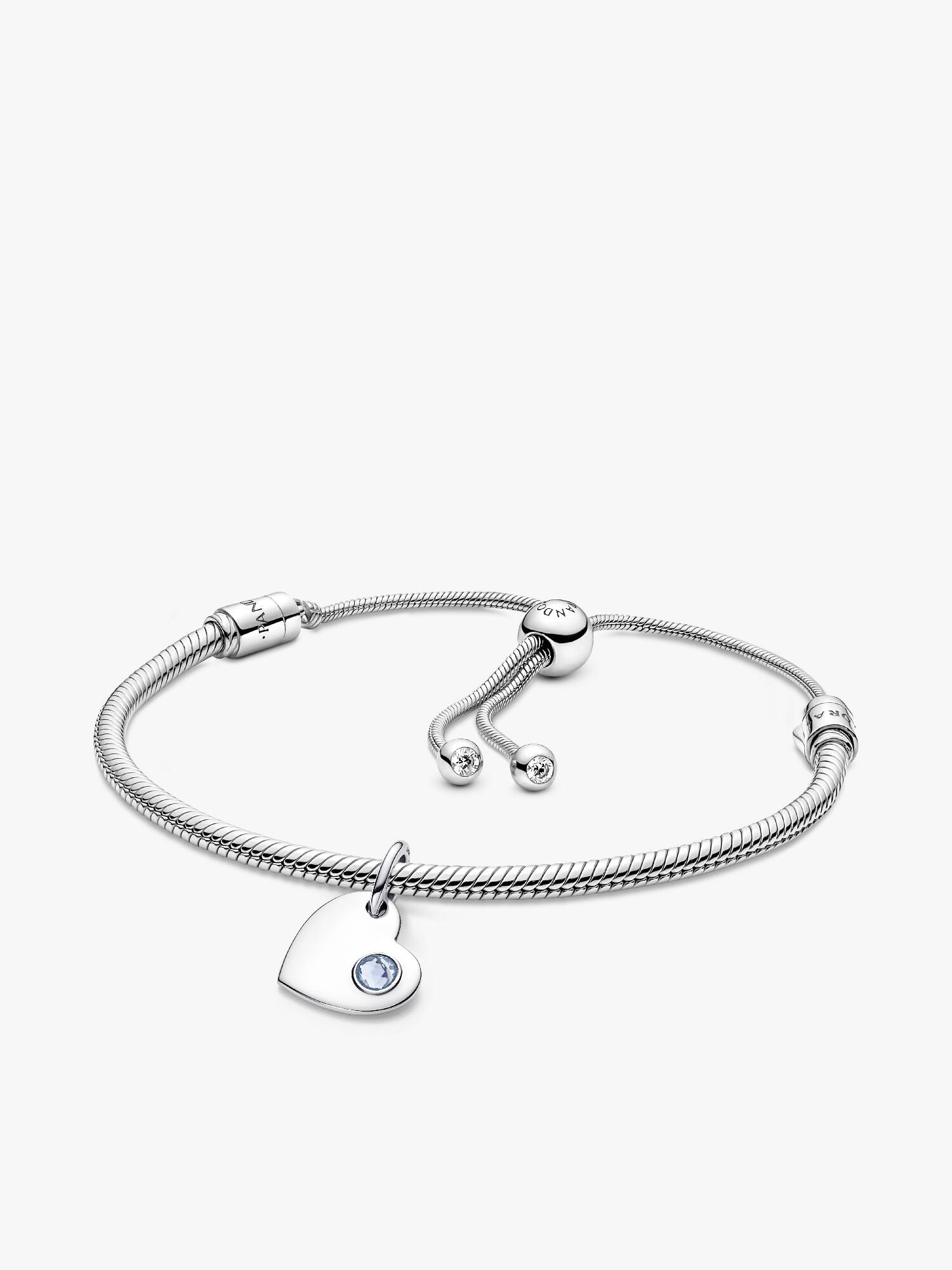 March  Engravable Dangle Charm Bracelet Set