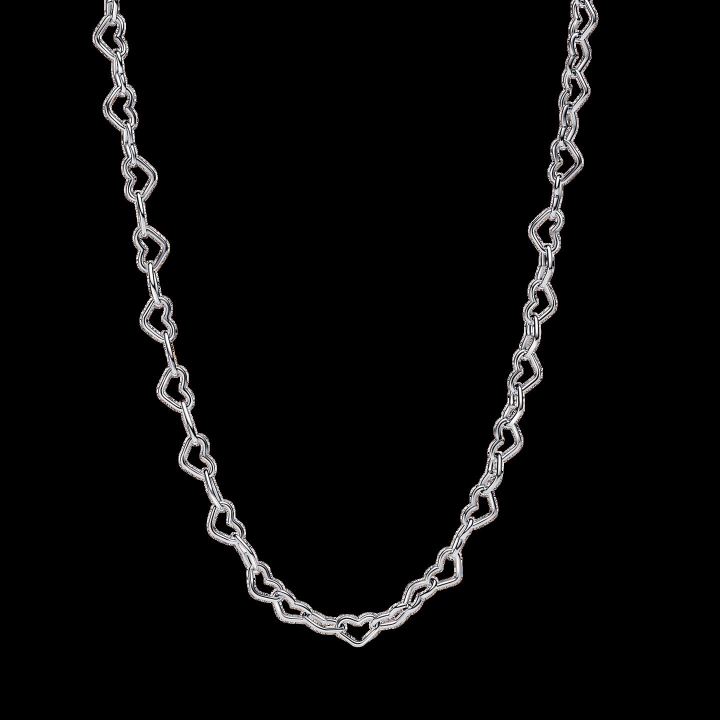 Женское колье Pandora Linked Hearts Collier, Sterling silver, цвет: Серебро — фото 2