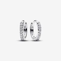 Sparkling Huggie Hoop Earrings | Sterling silver | Pandora US